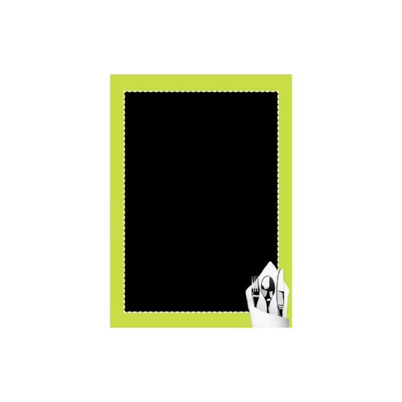 PANNEAU ARDOISE 400x600 mm Couvert faux cadre vert
