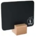 SUPPORT CUBE BOIS 25x25 mm vernis naturel, fente droite (lot de 3)
