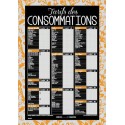 TARIF 490x690 mm Dentelle orange, Consommations + fil nylon