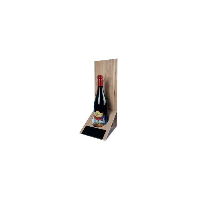 PRÉSENTOIR BOUTEILLE 150x160x390 mm faux bois (lot de 3)