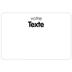 ETIQUETTE 120x80 mm blanche, à texte, sans roulettes, sans attachemen