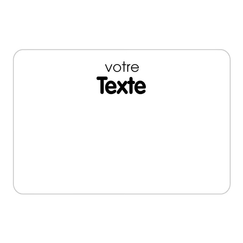 ETIQUETTE 120x80 mm blanche, à texte, sans roulettes, sans attachemen