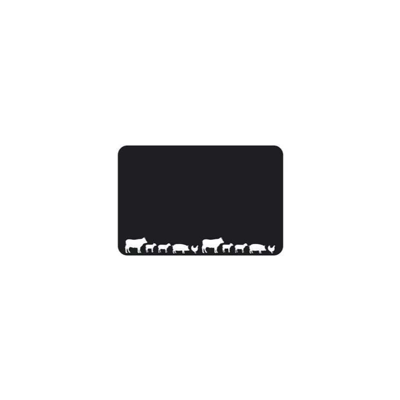 ETIQUETTE 120x80 mm noire, Tout Comprix Boucherie, neutre, sans pique