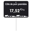 ETIQUETTE 105x70 mm noire, Tout Comprix Boucherie, à texte, pique ino