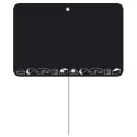 ETIQUETTE 105x70 mm noire, Tout Comprix Fromages, neutre, pique inox 