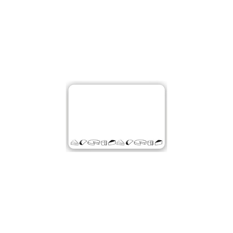 ETIQUETTE 105x70 mm blanche, Tout Comprix Fromages, neutre, sans piqu