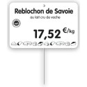 ETIQUETTE 120x80 mm blanche, Tout Comprix Fromages, à texte, pique in