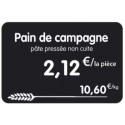 ETIQUETTE 105x70 mm noire, Tout Comprix Boul.Pât., à texte, sans piqu