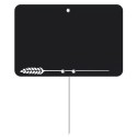 ETIQUETTE 105x70 mm noire, Tout Comprix Boul.Pât., neutre, pique inox
