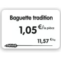 ETIQUETTE 105x70 mm blanche, Tout Comprix Boul.Pât., à texte, sans pi