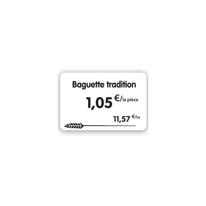ETIQUETTE 105x70 mm blanche, Tout Comprix Boul.Pât., à texte, sans pi