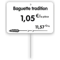 ETIQUETTE 105x70 mm blanche, Tout Comprix Boul.Pât., à texte, pique i