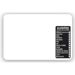 ETIQUETTE 120x80 mm blanche, Tout Comprix Allergènes, neutre, sans pi