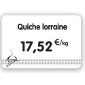 ETIQUETTE 80x60 mm blanche, Tout Comprix Charc Traiteur, à texte, san