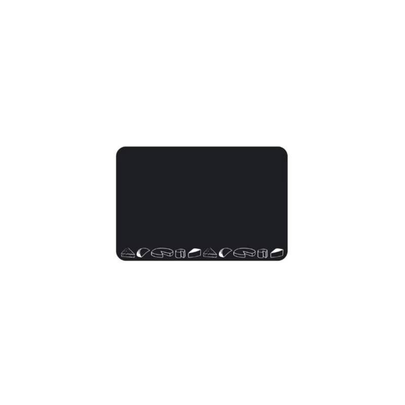 ETIQUETTE 80x60 mm noire, Tout Comprix Fromages, neutre, sans pique (