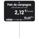 ETIQUETTE 80x60 mm noire, Tout Comprix Boul.Pâtisserie, à texte, piqu