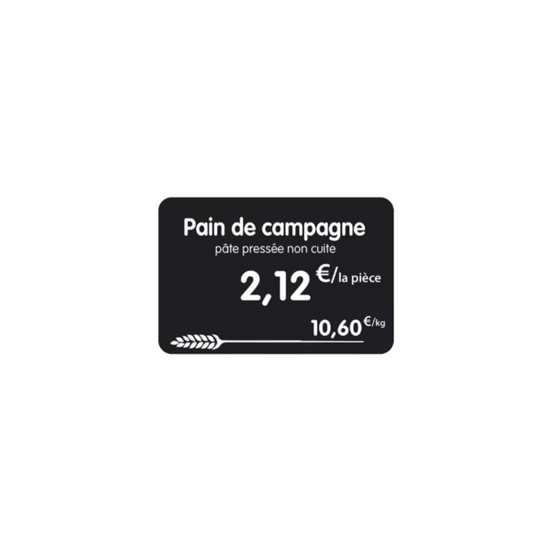 ETIQUETTE 80x60 mm noire, Tout Comprix Boul.Pâtisserie, à texte, sans