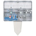 ETIQUETTE 140x100 mm Tribord, neutre, 8 roulettes, patte PVC cristal 
