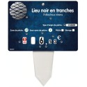 ETIQUETTE 140x100 mm Marina, à texte, 8 roulettes, patte PVC cristal