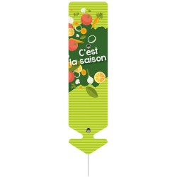 FLÈCHE 60x220 mm Farandole "C’est la saison", pique inox (lot de 10)