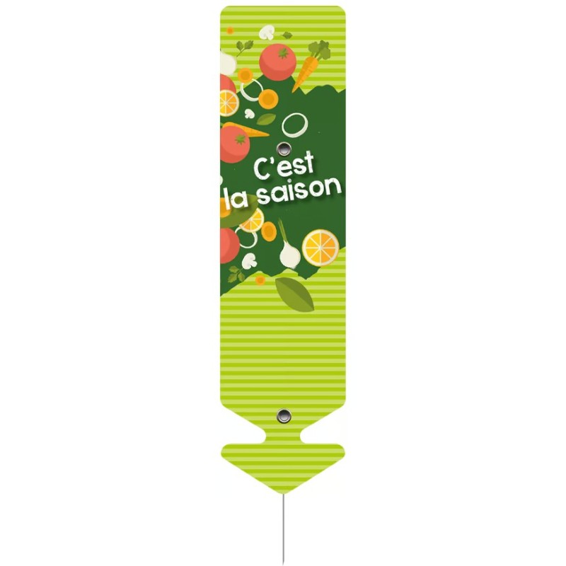 FLÈCHE 60x220 mm Farandole "C’est la saison", pique inox (lot de 10)