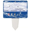 ETIQUETTE 140x100 mm Turbulence, neutre, 8 roulettes, patte PVC crist