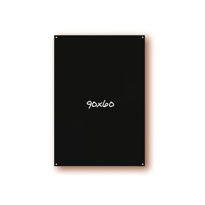 Tableau noir 600x900 mm, PVC expansé 3 mm, recto/verso, perforations 