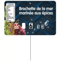 ETIQUETTE 120x80 mm Abysse à texte, avec allergènes, 4 roulettes, piq