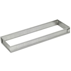 RECTANGLE A TARTE PERFORE INOX