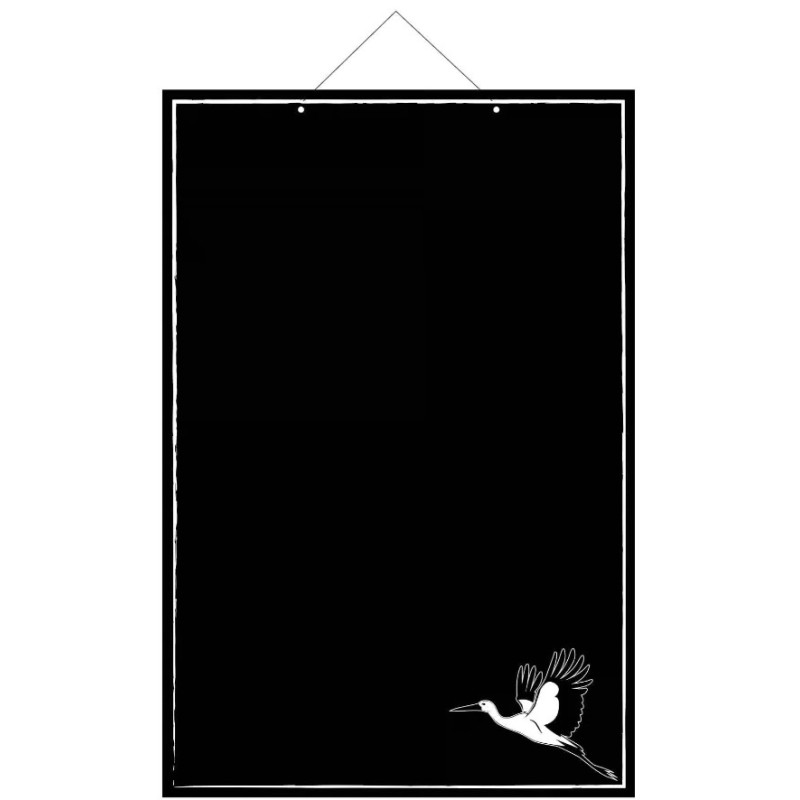 PANNEAU ALSACE 400x600 mm – PVC expansé noir 3 mm, fil nylon