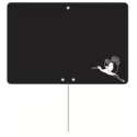 ETIQUETTE NOIRE ALSACE 120x80 mm – sans roulettes, pique inox (lot de