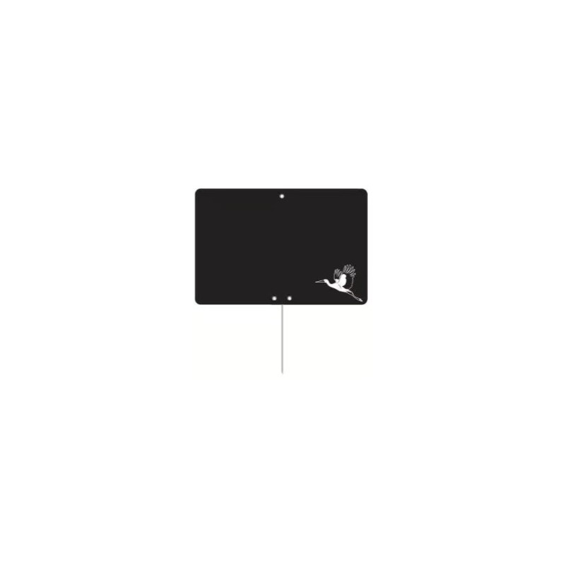 ETIQUETTE NOIRE ALSACE 120x80 mm – sans roulettes, pique inox (lot de