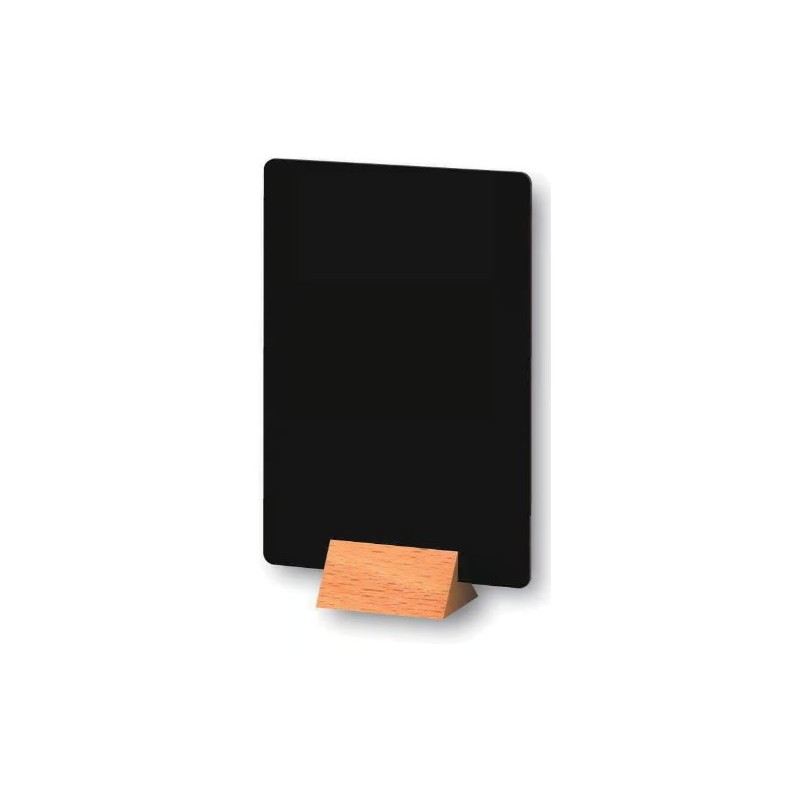 ARDOISE 120x180 mm Tavern neutre recto verso + socle bois (lot de 3)