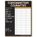 TARIF 300x400 mm À la craie orange Consommations courantes + fil nylo