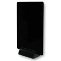 ARDOISE 120x180 mm Tavern PVC noir + socle rond bois noir (lot de 3)