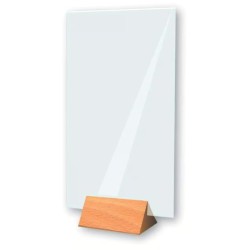 ÉTUI 120x180 mm PVC cristal + pied triangulaire (lot de 3)