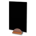 ARDOISE table 210x300mm Smart+socle bois demi-lune 150x90x70mm SUPPR