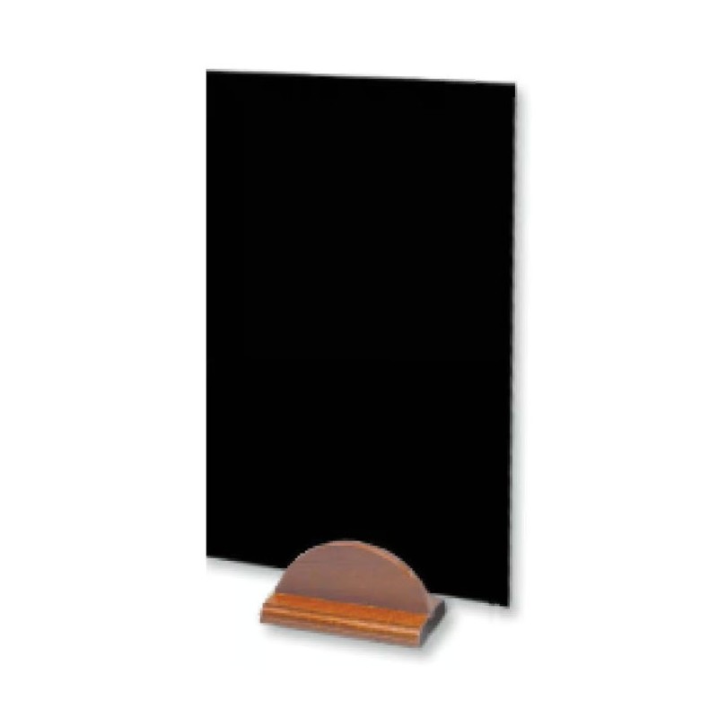 ARDOISE table 210x300mm Smart+socle bois demi-lune 150x90x70mm SUPPR