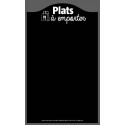 PANNEAU 500x700 mm Plat à emporter, 2 perforations pour suspension