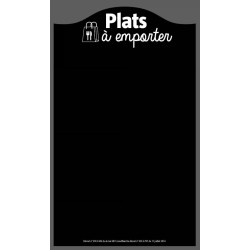 PANNEAU 500x700 mm Plat à emporter, 2 perforations pour suspension