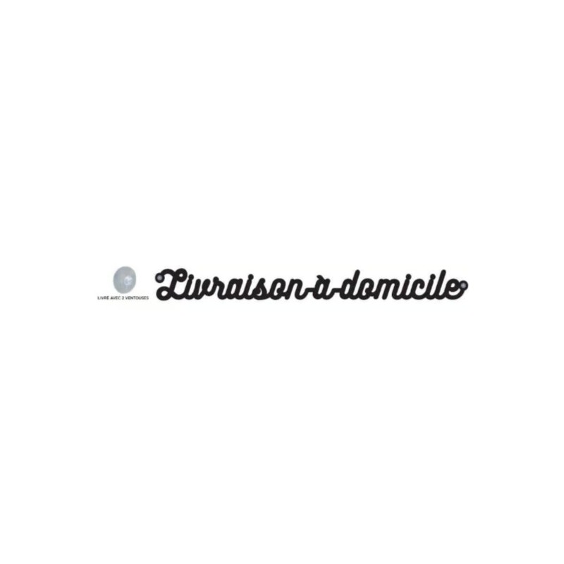 MESSAGE lettres découpées PVC noir 1,5 mm, Livraison à domicile + 2 v