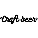 MESSAGE lettres découpées PVC noir 1,5 mm, Craft beer + 2 ventouses