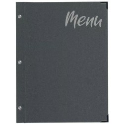 PROTÈGE-MENU 245x315 mm Shinny gris métal, marquage Menu