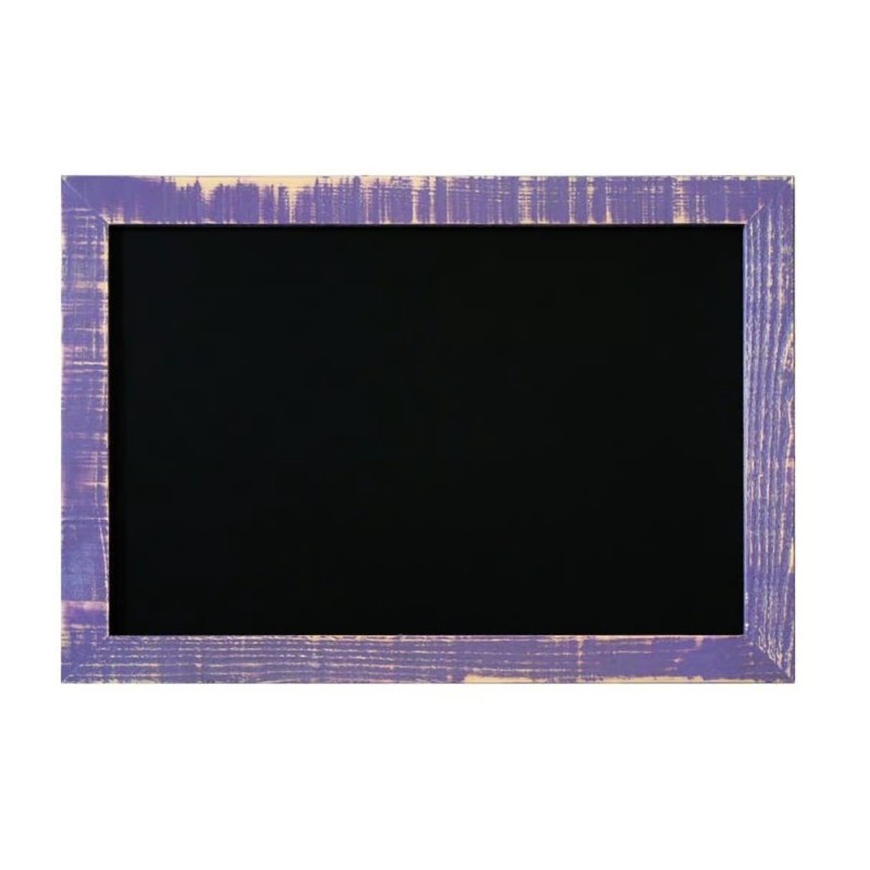 TABLEAU NOIR 470x670 mm Carnaval, cadre cérusé violet SUPPRIME