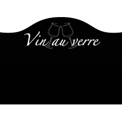 PANNEAU 400x300 mm Brasserie "Vin au verre" SUPPRIME