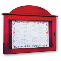 PORTE-MENU LUMINEUX Zéphir, 3 pages bordeaux