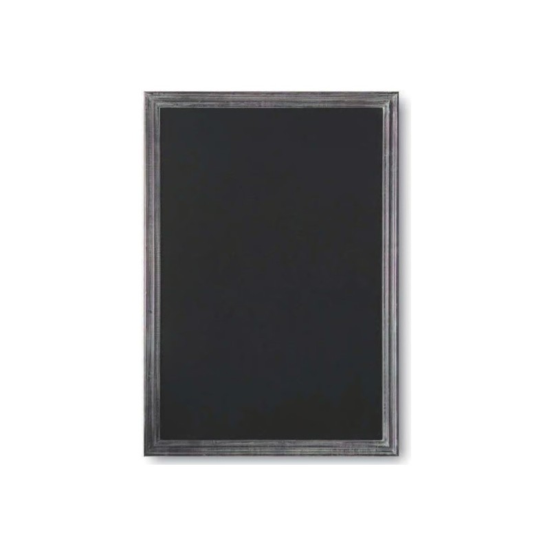 TABLEAU NOIR 390x490 mm Macadam, cadre cérusé gris