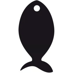 PANNEAU 360x725 mm Poisson noir