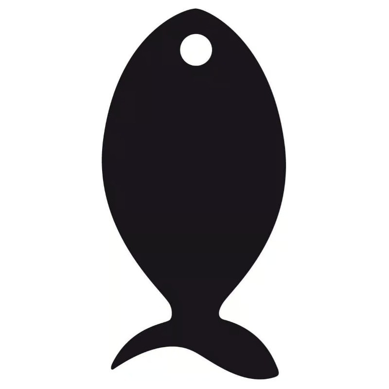 PANNEAU 360x725 mm Poisson noir