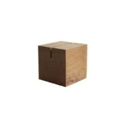 SUPPORT bois fendu cube 55x55x55 mm Naturel vernis (lot de 3)